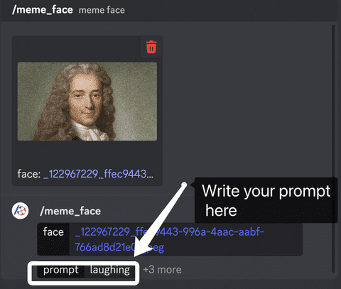 PixVerse教程：Discord中使用 /Meme_face 用脸部图片创建视频-4