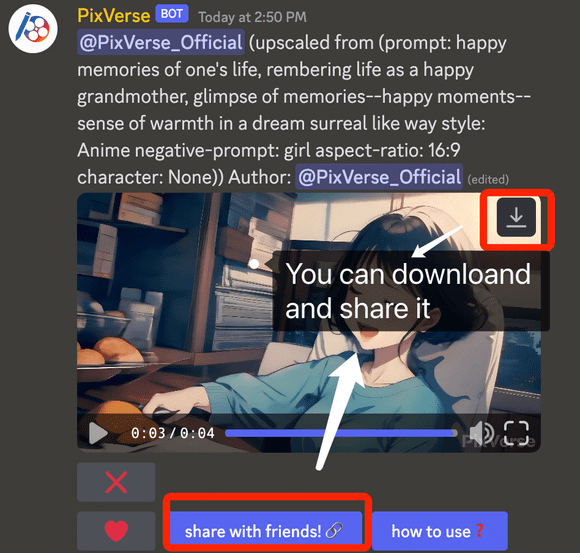 PixVerse教程：在Discord中提升视频质量-3