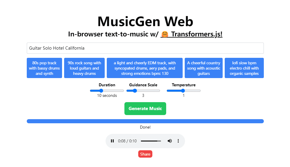 MusicGen Web：免费生成最长30秒纯音乐-1