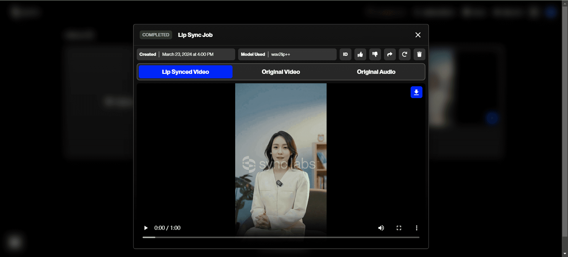 Sync:Synchronicity Labs提供的在线多语言支持的AI视频口型同步工具-1 Sync:Synchronicity Labs提供的在线多语言支持的AI视频口型同步工具-1