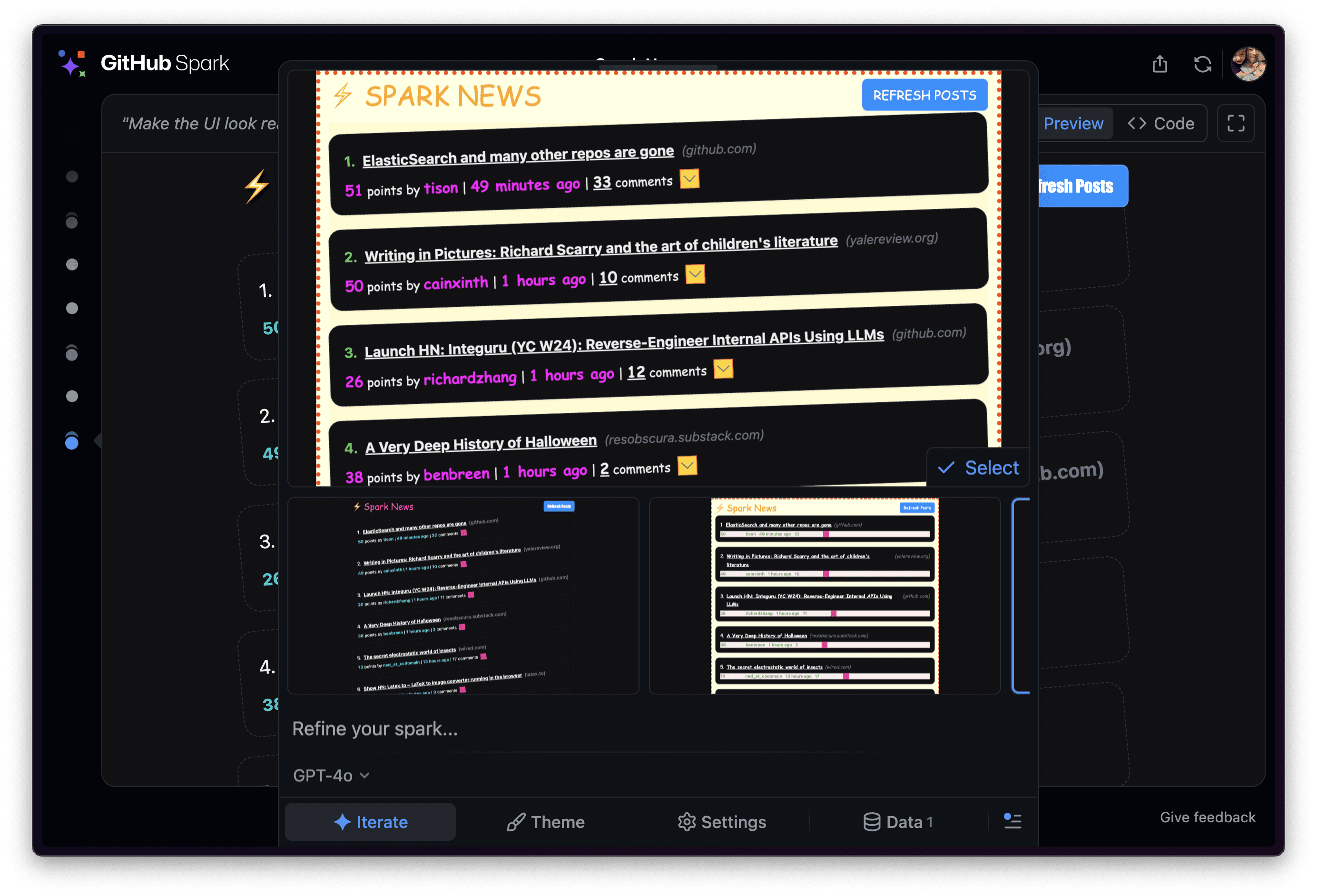 GitHub 推出 GitHub Spark ,用自然语言描述快速构建“微应用”-7 GitHub 推出 GitHub Spark ,用自然语言描述快速构建“微应用”-7