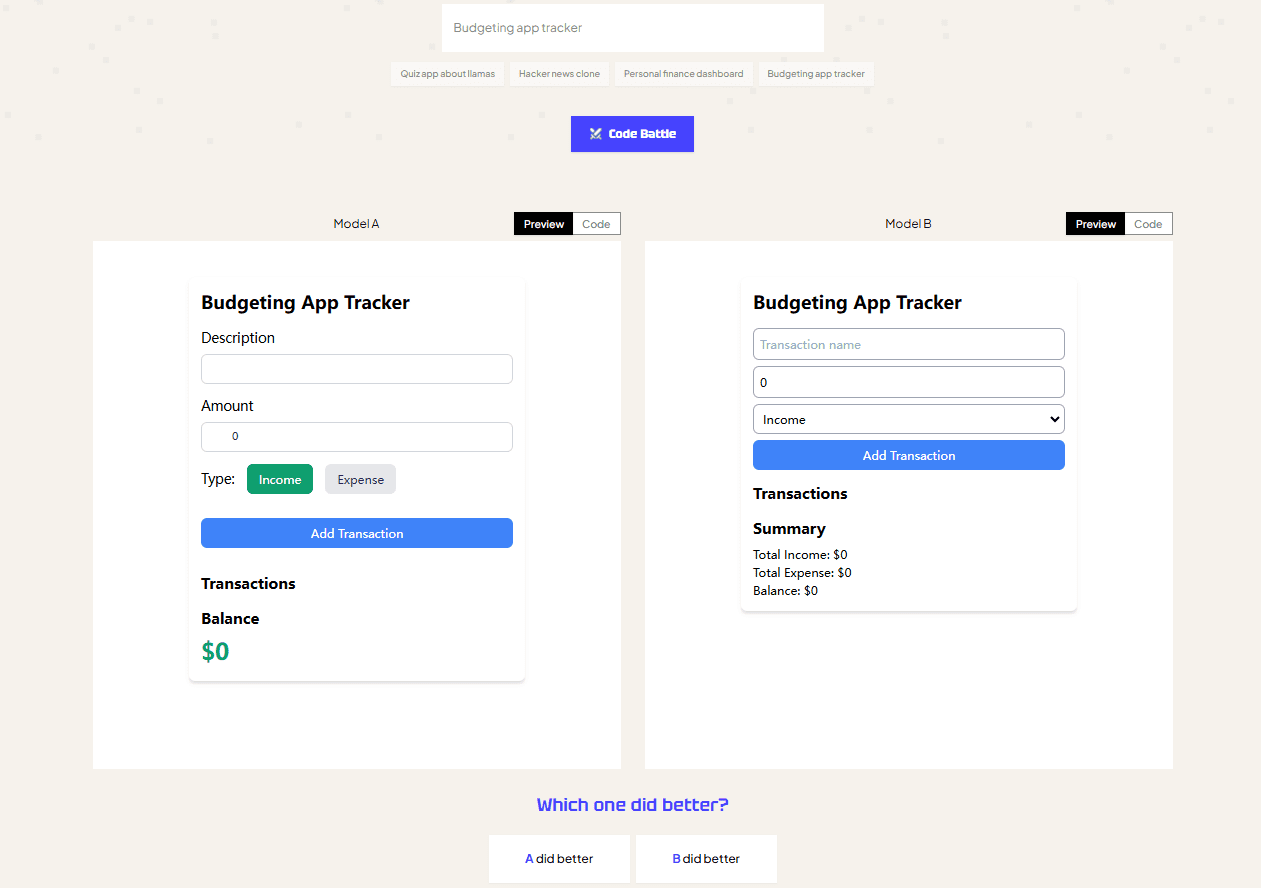 CodeArena：开源LLM编程能力对比竞技场，实时查看最佳代码生成模型