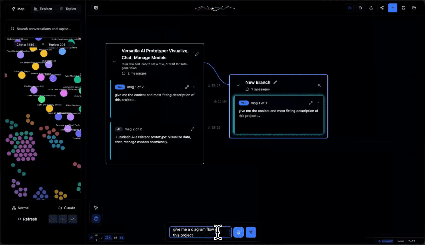 Tangent：交互式AI对话画布工具，创建多个对话分支，支持合并、对比和删除分支-1