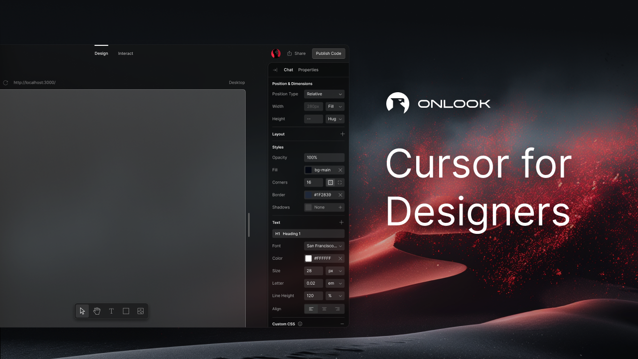 Onlook：面向前端设计的开源Cursor，编写React和TailwindCSS代码-1
