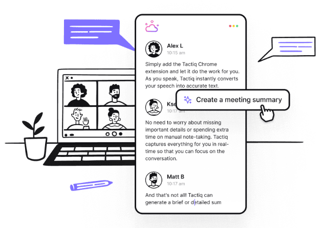 Tactiq：实时会议转录与AI总结，提升会议效率-1