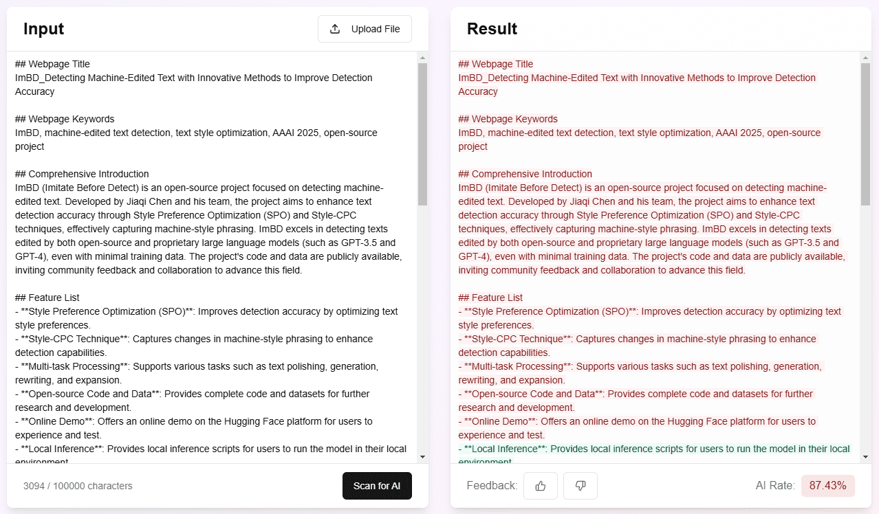 ImBD:AI生成内容检测,检测内容是否由人工智能生成-1 ImBD:AI生成内容检测,检测内容是否由人工智能生成-1