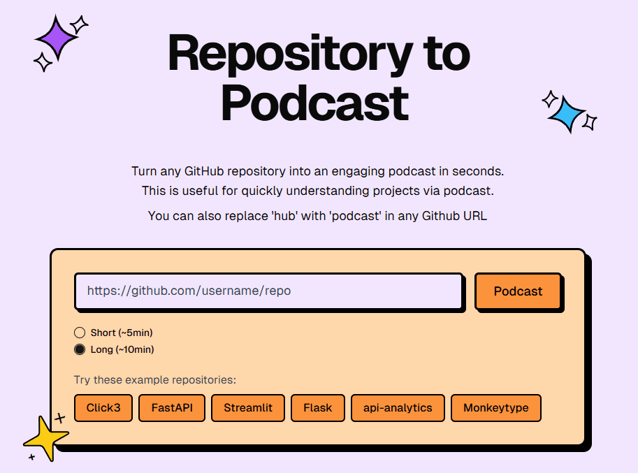 GitPodcast:将GitHub仓库转化为播客,随时随地收听代码更新-1 GitPodcast:将GitHub仓库转化为播客,随时随地收听代码更新-1