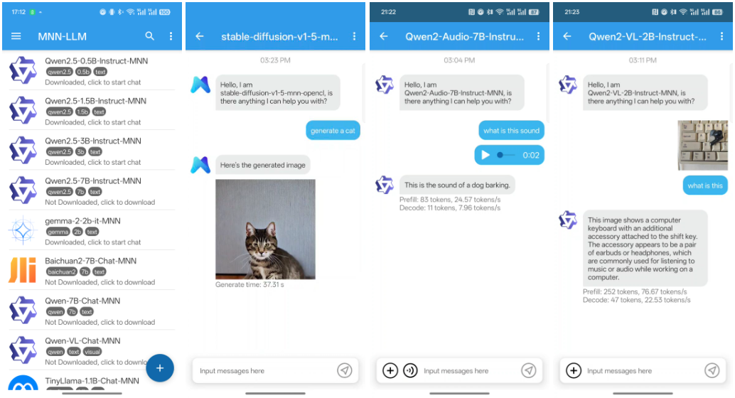 MNN-LLM-Android：MNN 多模态语言模型的安卓应用