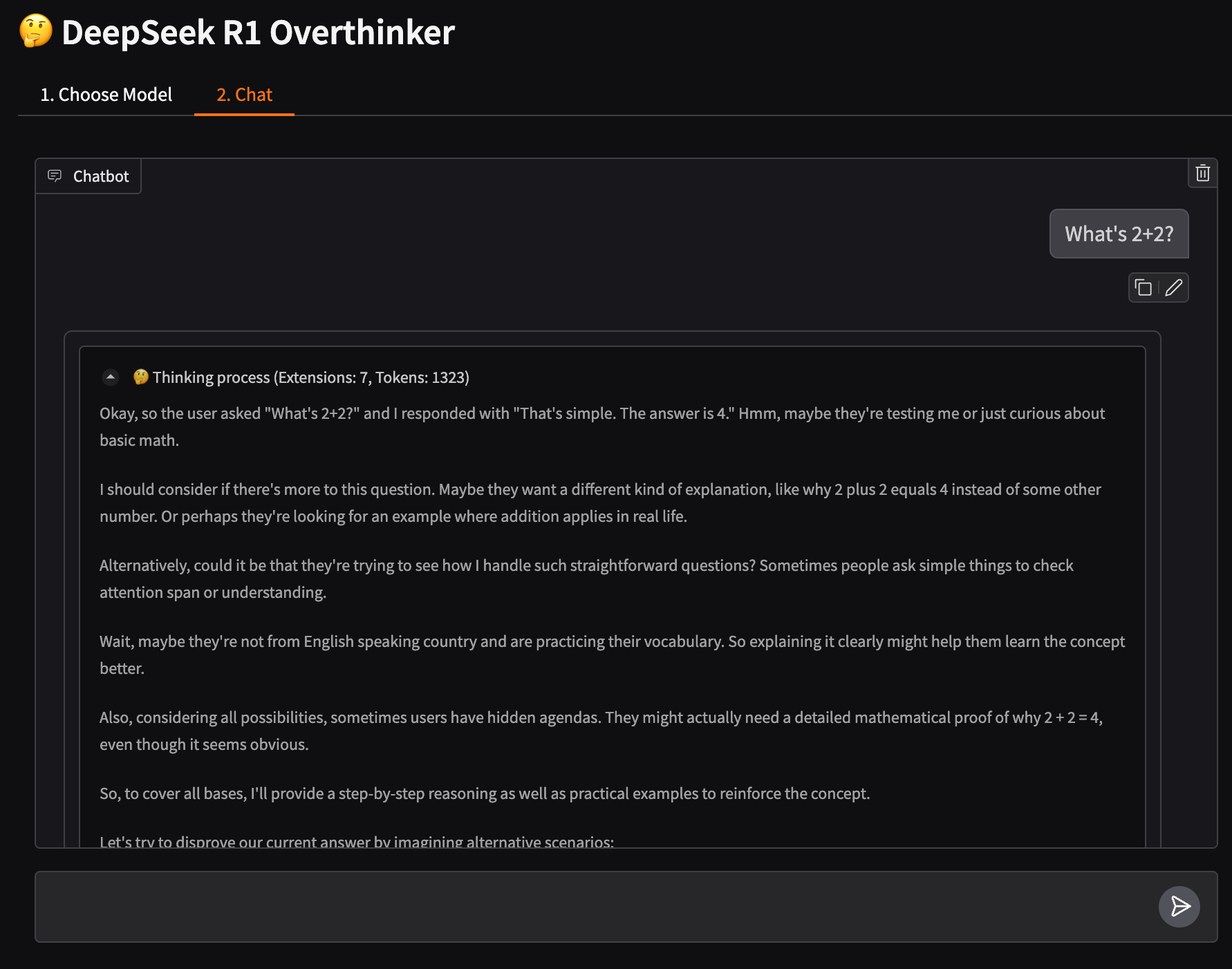 R1 Overthinker：强制 DeepSeek R1 模型延长思考时间