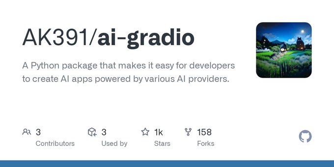 ai-gradio：轻松集成多种AI模型，基于Gradio构建多模态应用-1