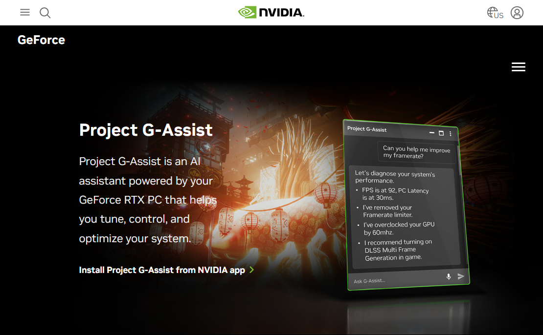 Project G-Assist：使用语音和文字优化电脑性能的AI助手-1