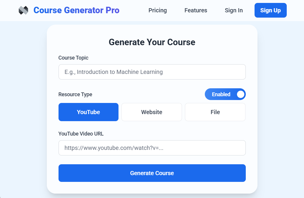 Course Generator Pro：快速生成微课内容的AI工具-1