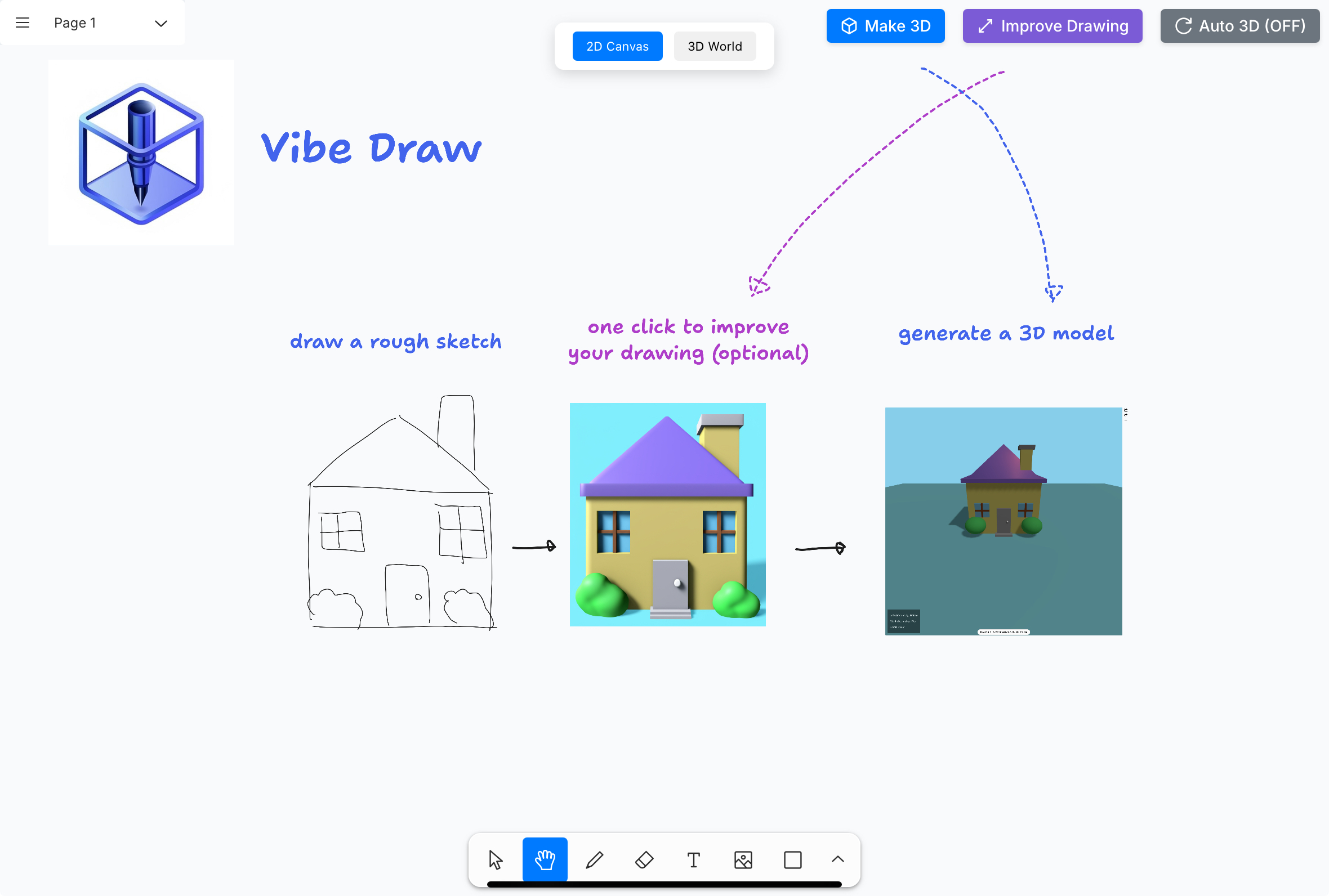 Vibe Draw：将手绘草图转化为3D模型的创意工具-1