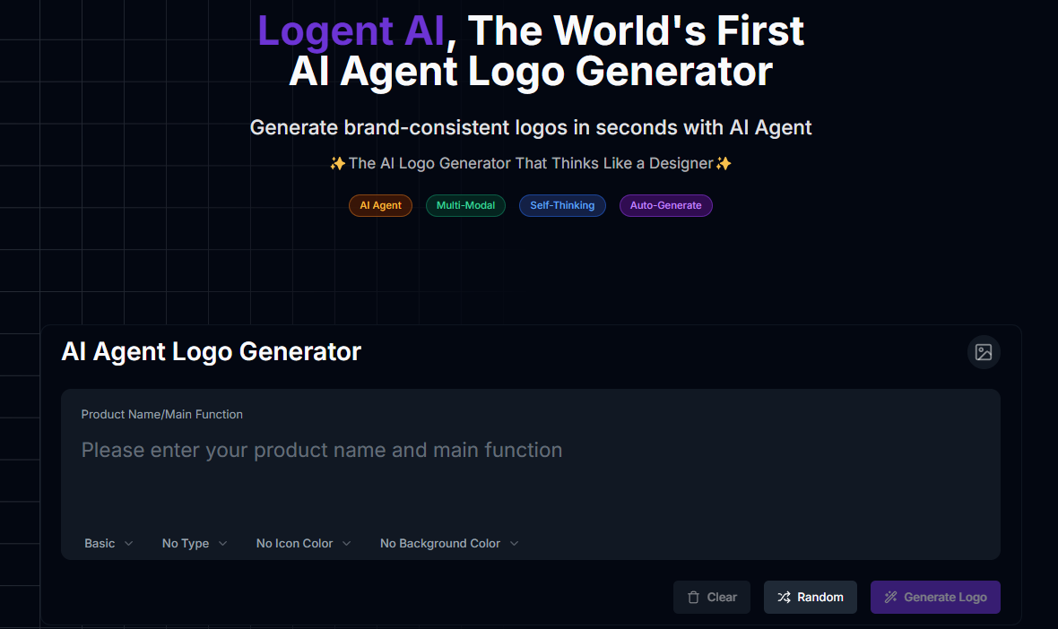 Logent AI：用AI几秒生成品牌专属Logo的设计工具-1