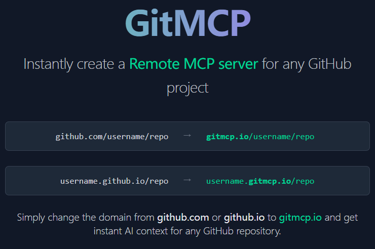 GitMCP：将GitHub项目生成知识库的MCP服务-1