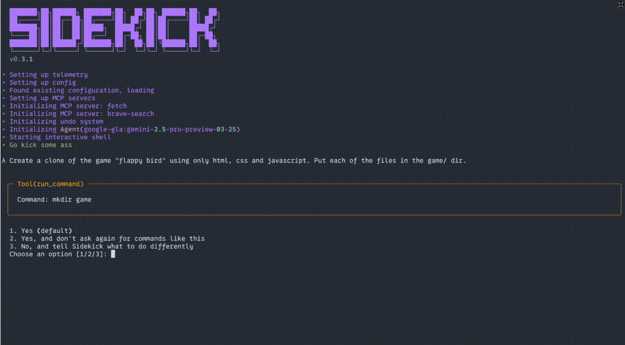 Sidekick CLI：一个开源的 Claude Code 替代工具-1